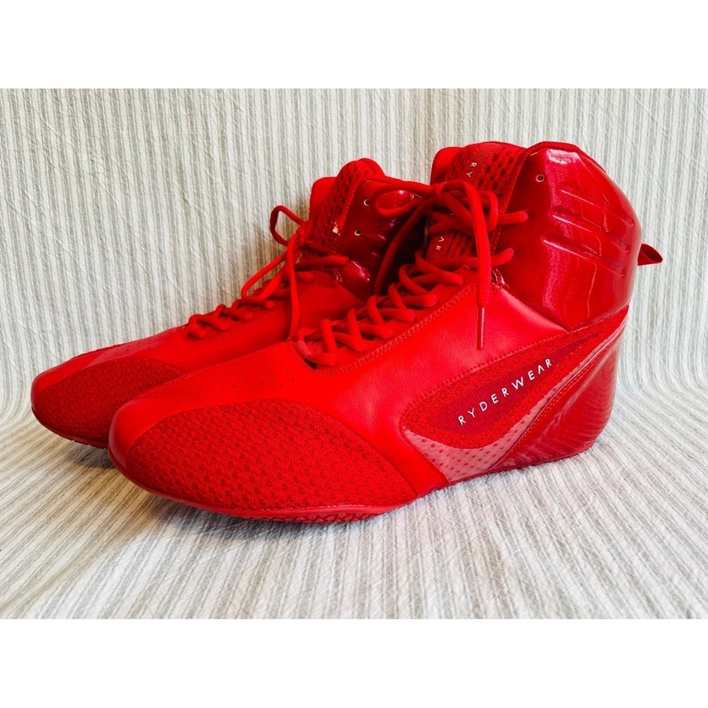 Ryderwear D-Mak Mens Red High Top Lifting Shoes Bodybuilding Gym Sneakers 14